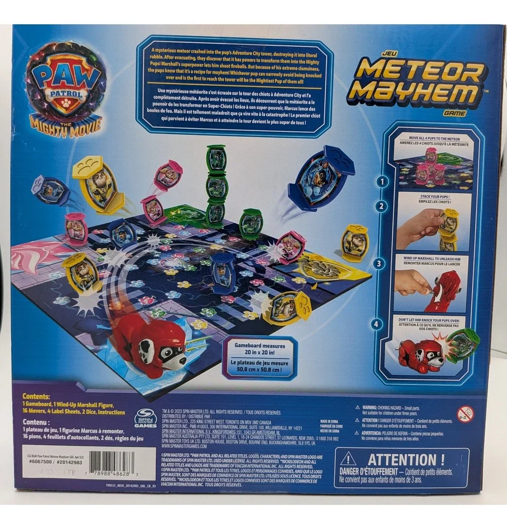 Paw Patrol The Mighty Movie Meteor Mayhem Game Spin‎ Master New Sealed